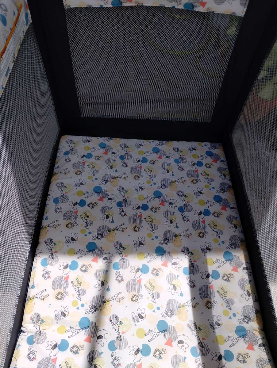 playpen and highchair