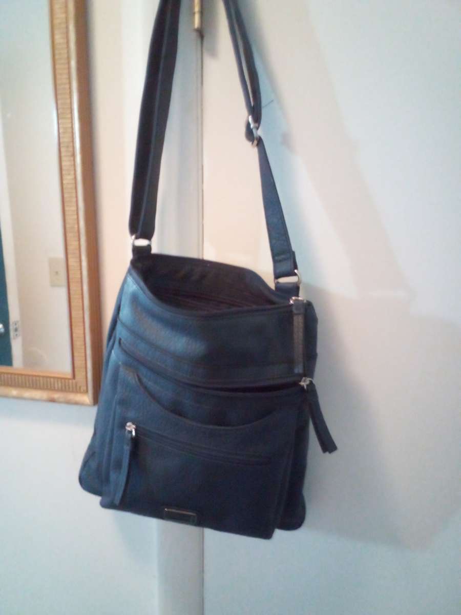 ladies bag blue with pockets