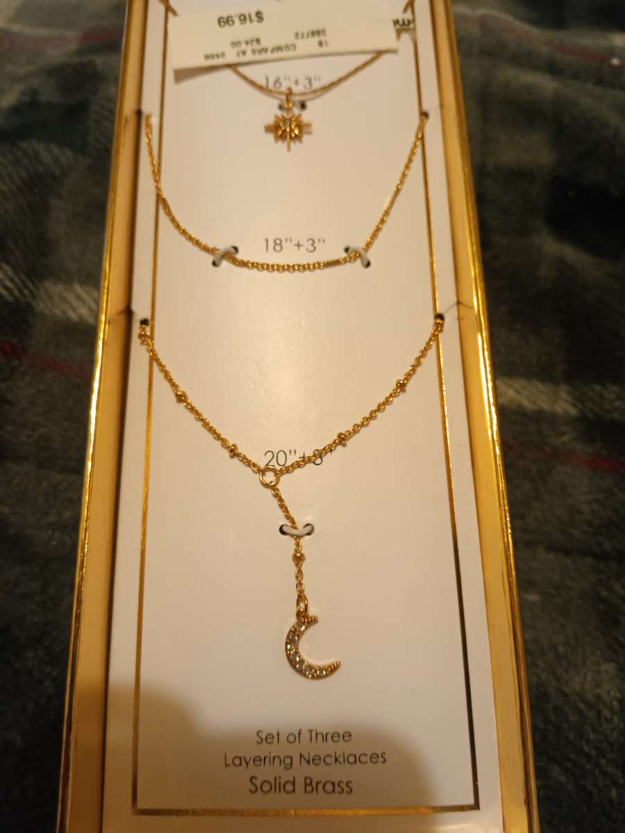 sterling silver threelayer necklace