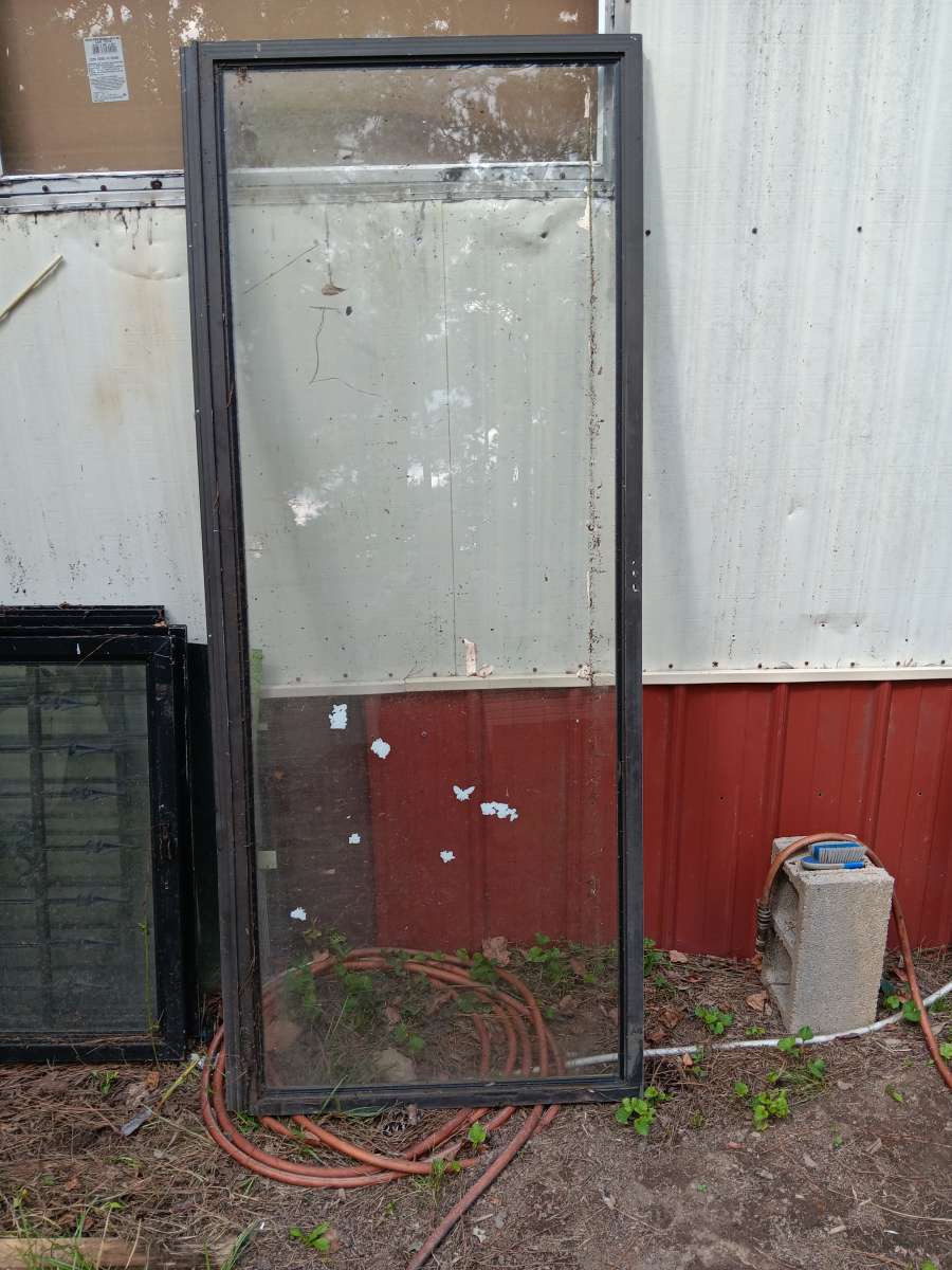 1 storm door and 2 windows