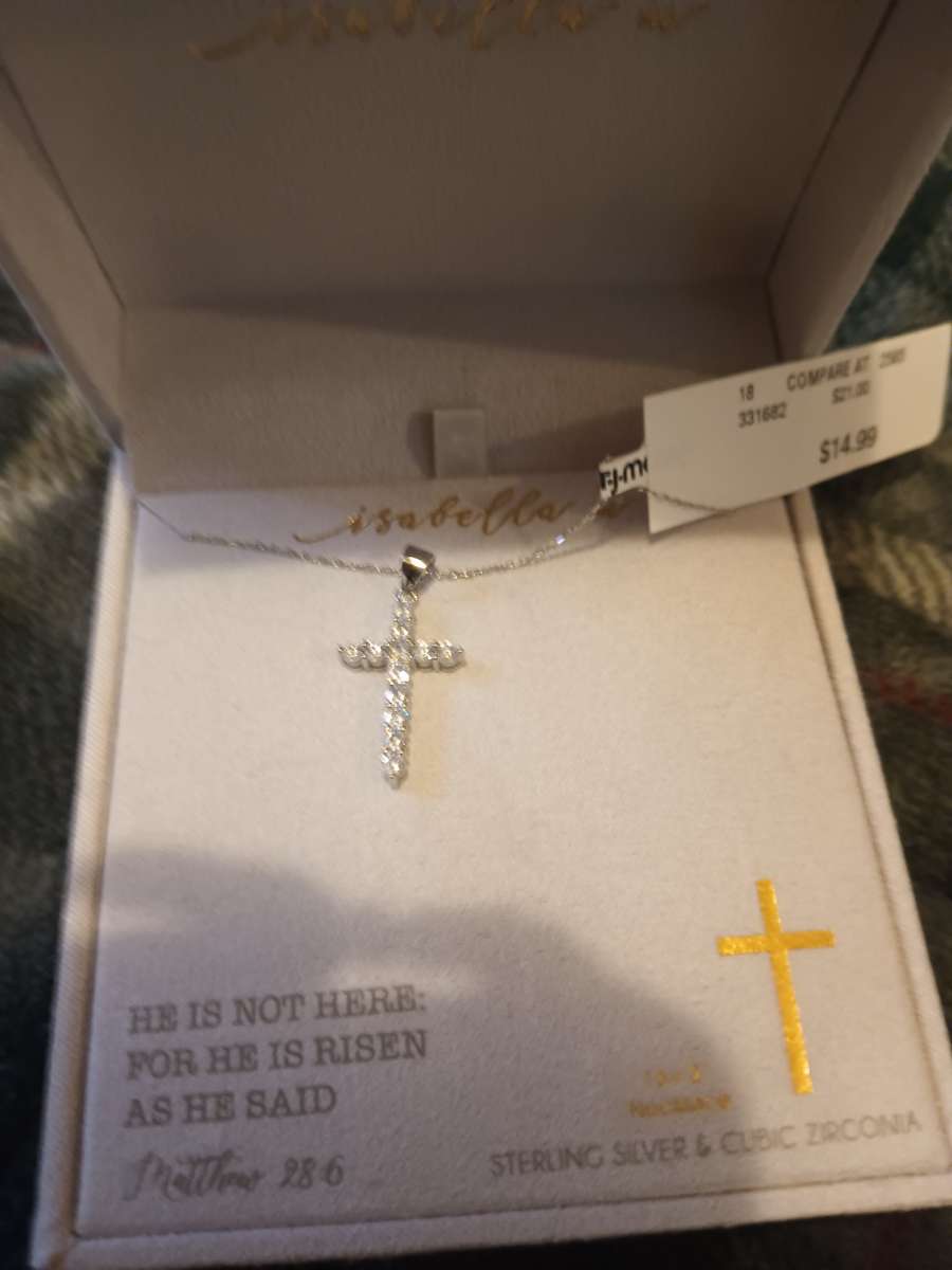Sterling silver cross necklace
