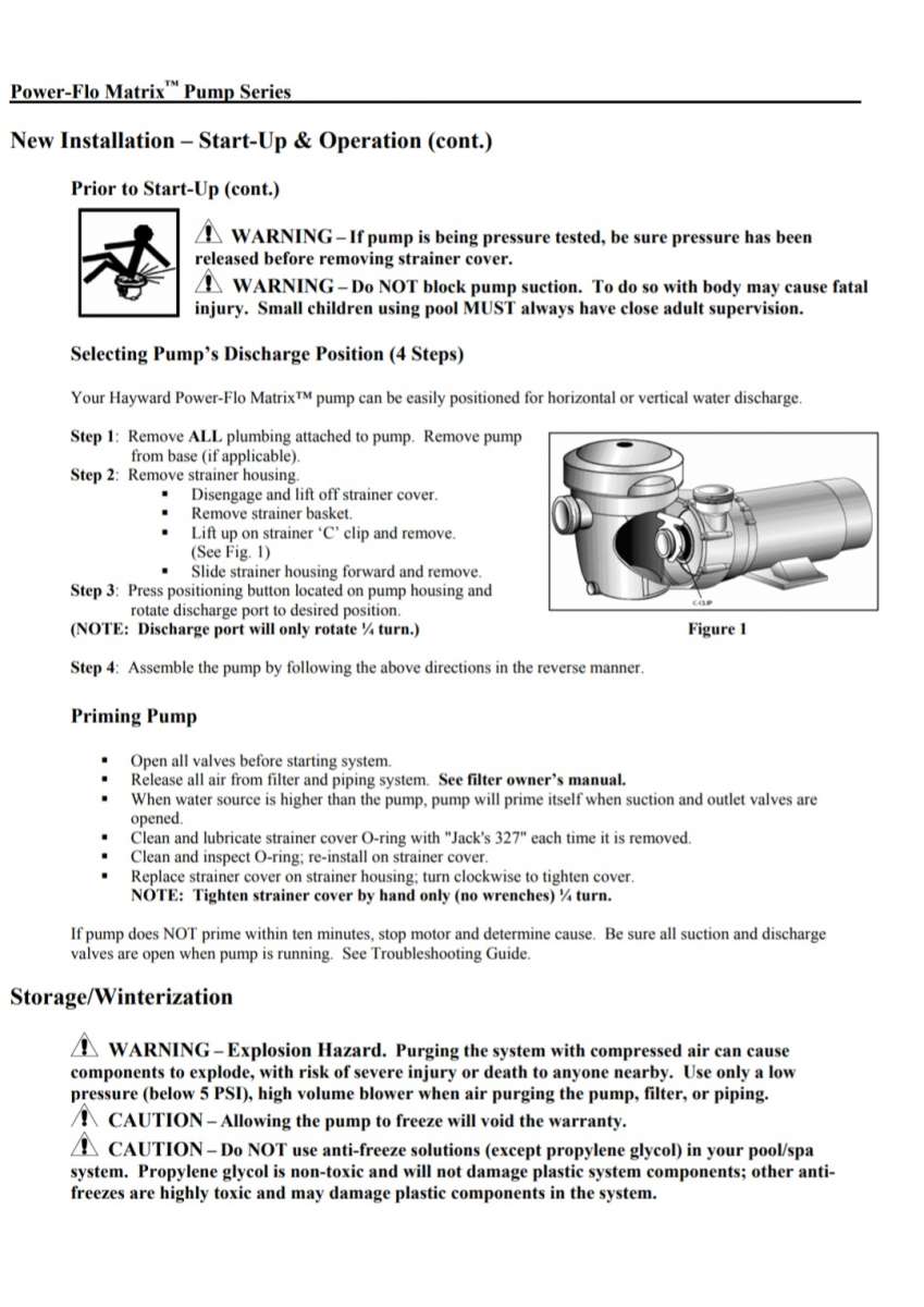 Hayward power flo matrix pump