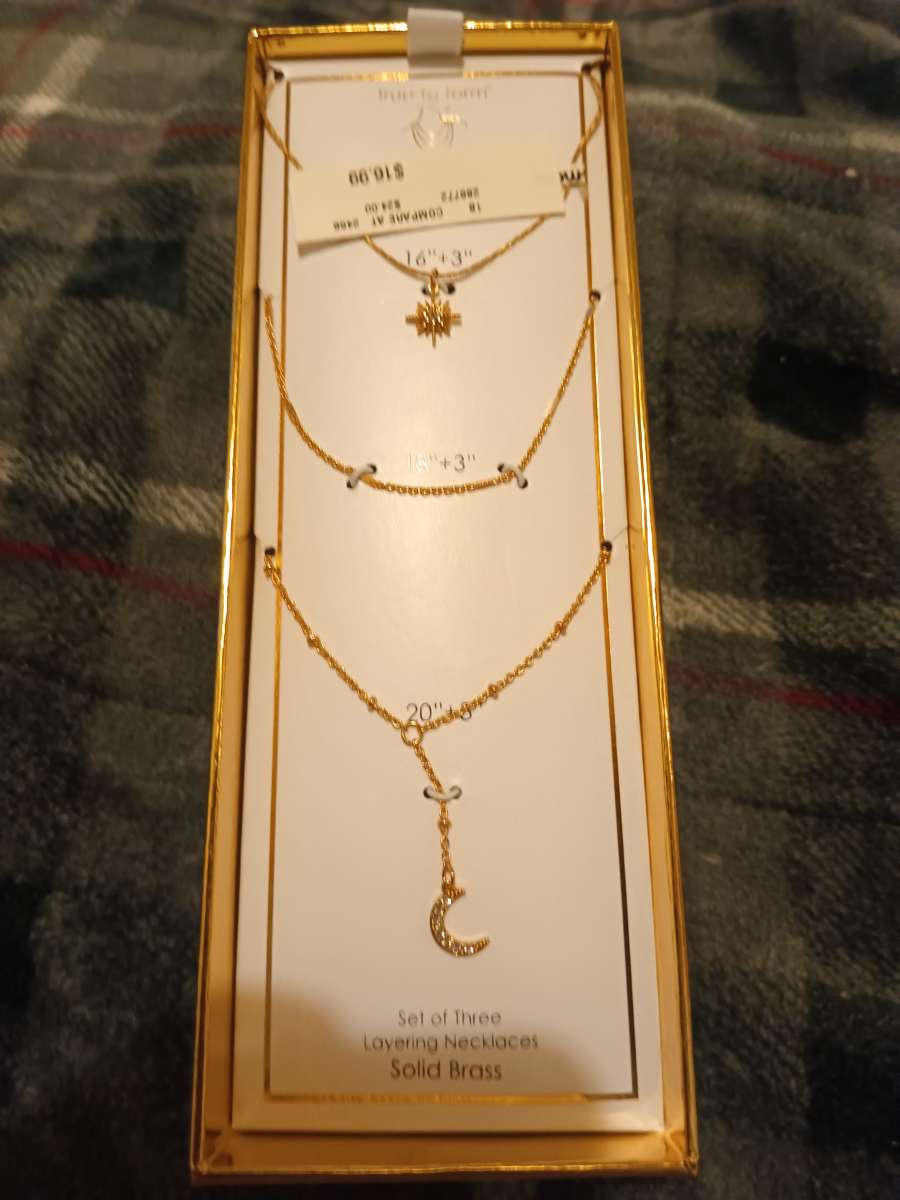 sterling silver threelayer necklace