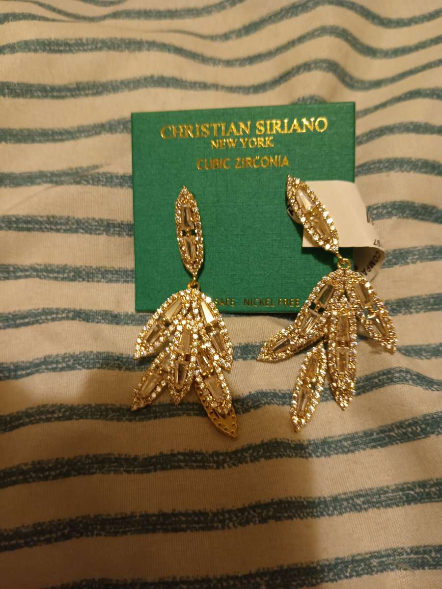 sterling silver cubic zirconia earring