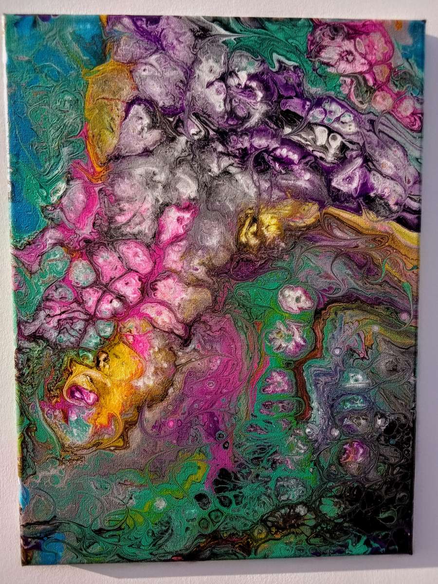 16 x 12 x 1 Acrylic Pour Painting