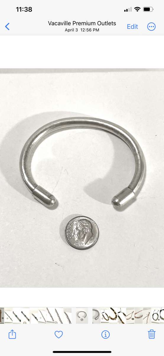 Vintage Sold Silver Stiff cuff silver bracelet