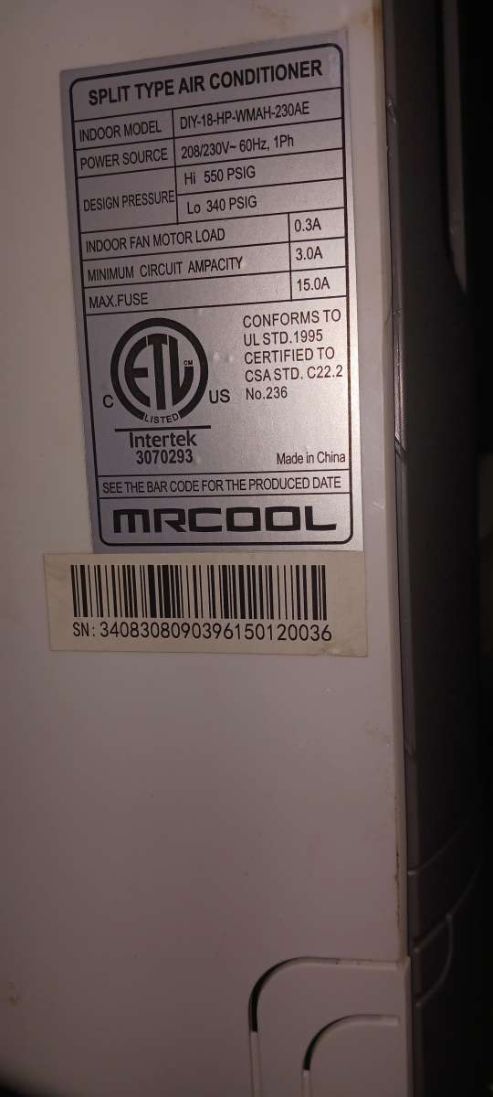 Mr cool split ac unit
