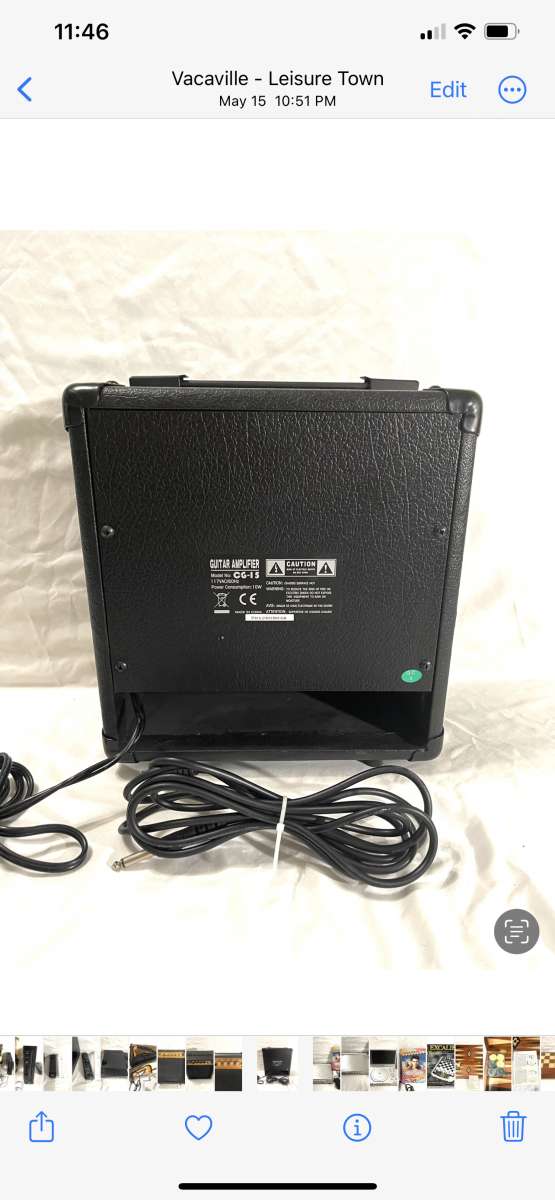 like new California brand amplifier with guitar chord