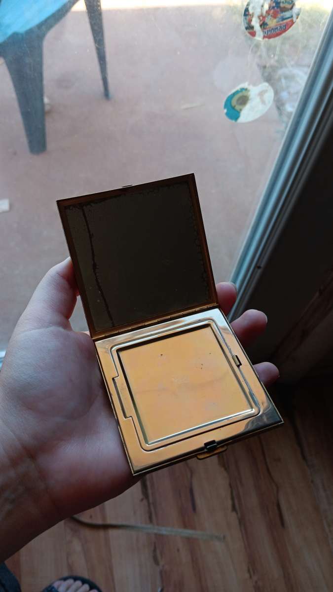 Antique mirror and make up set