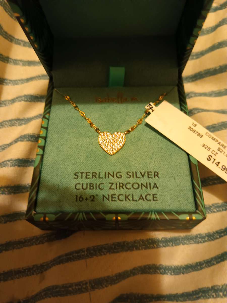 sterling silver necklace heart