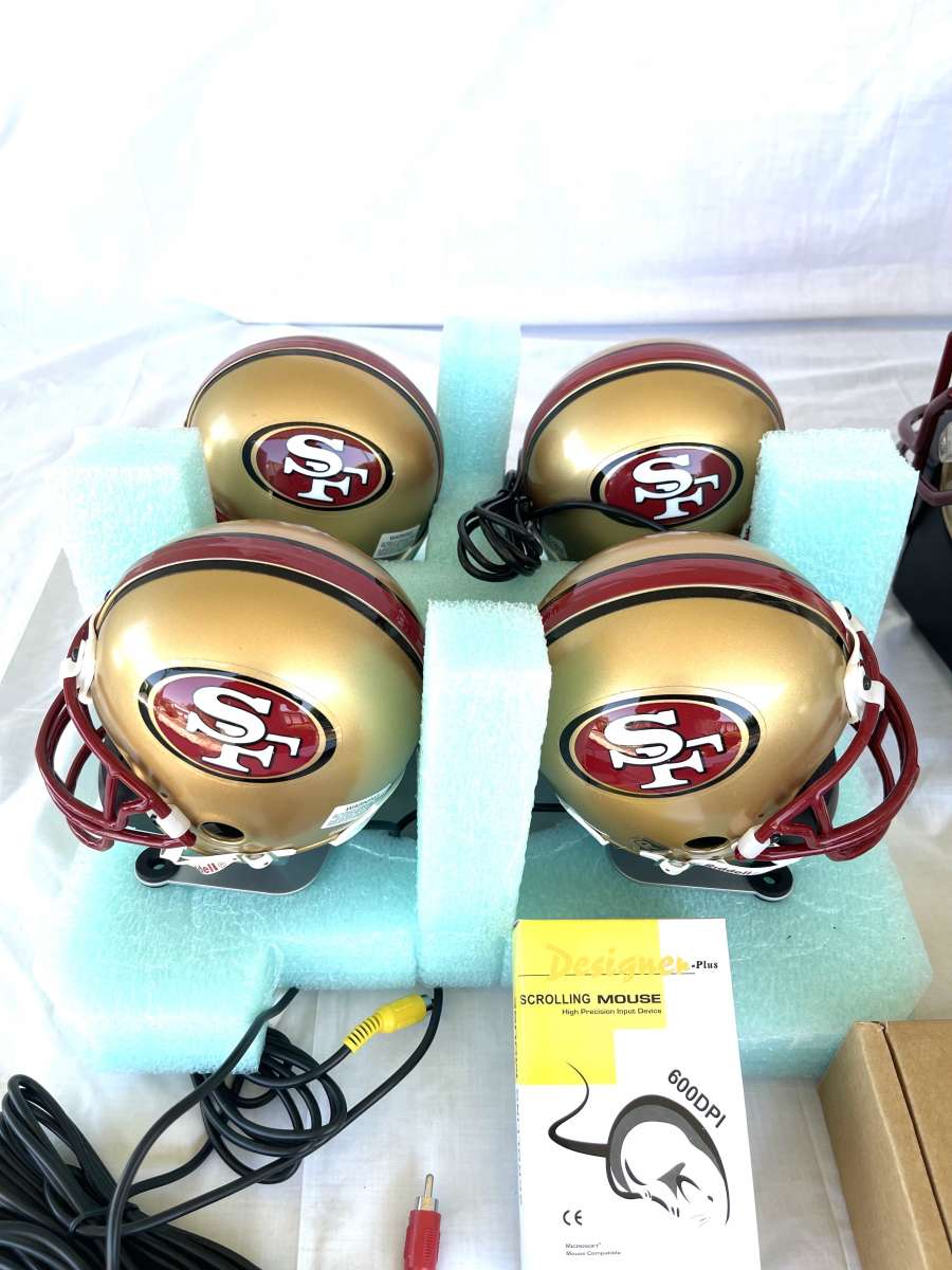 like new 49er Riddell touch down helmet PC computer