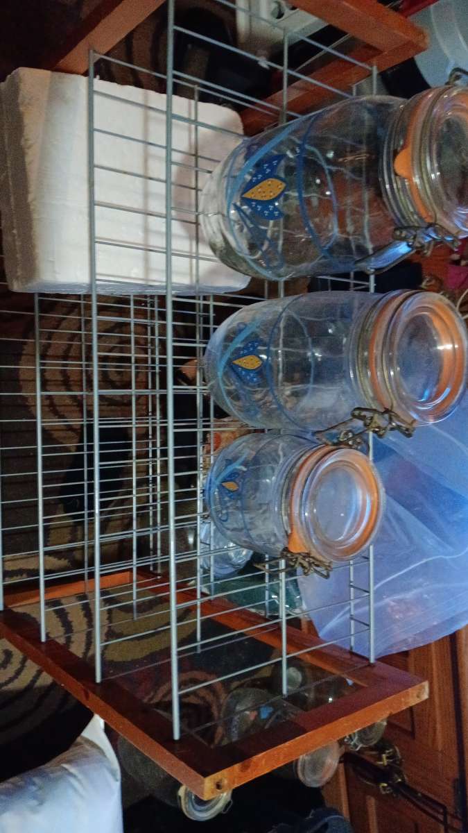 3peice cansdier set with yellow corn flowers