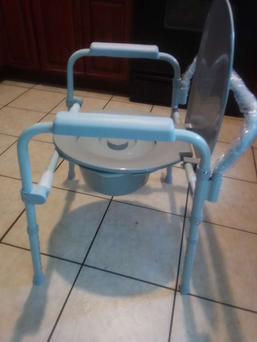 Drive portable folding Steel Commode New