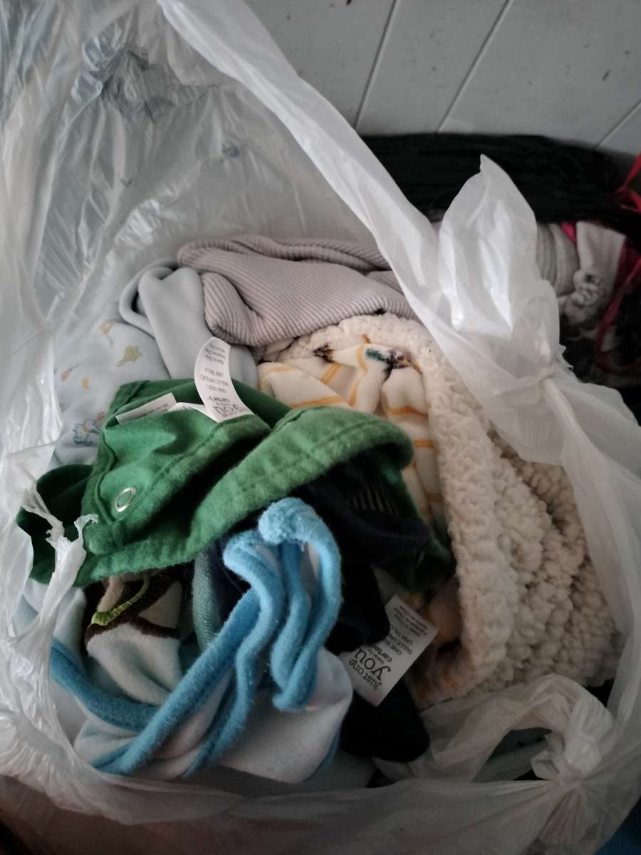 baby clothes chair and swing