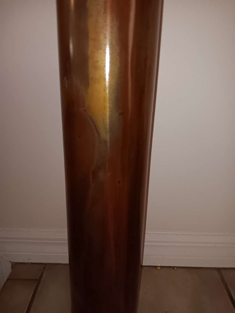 copper 2 ft tall vase decor with another 20 in of pushy will