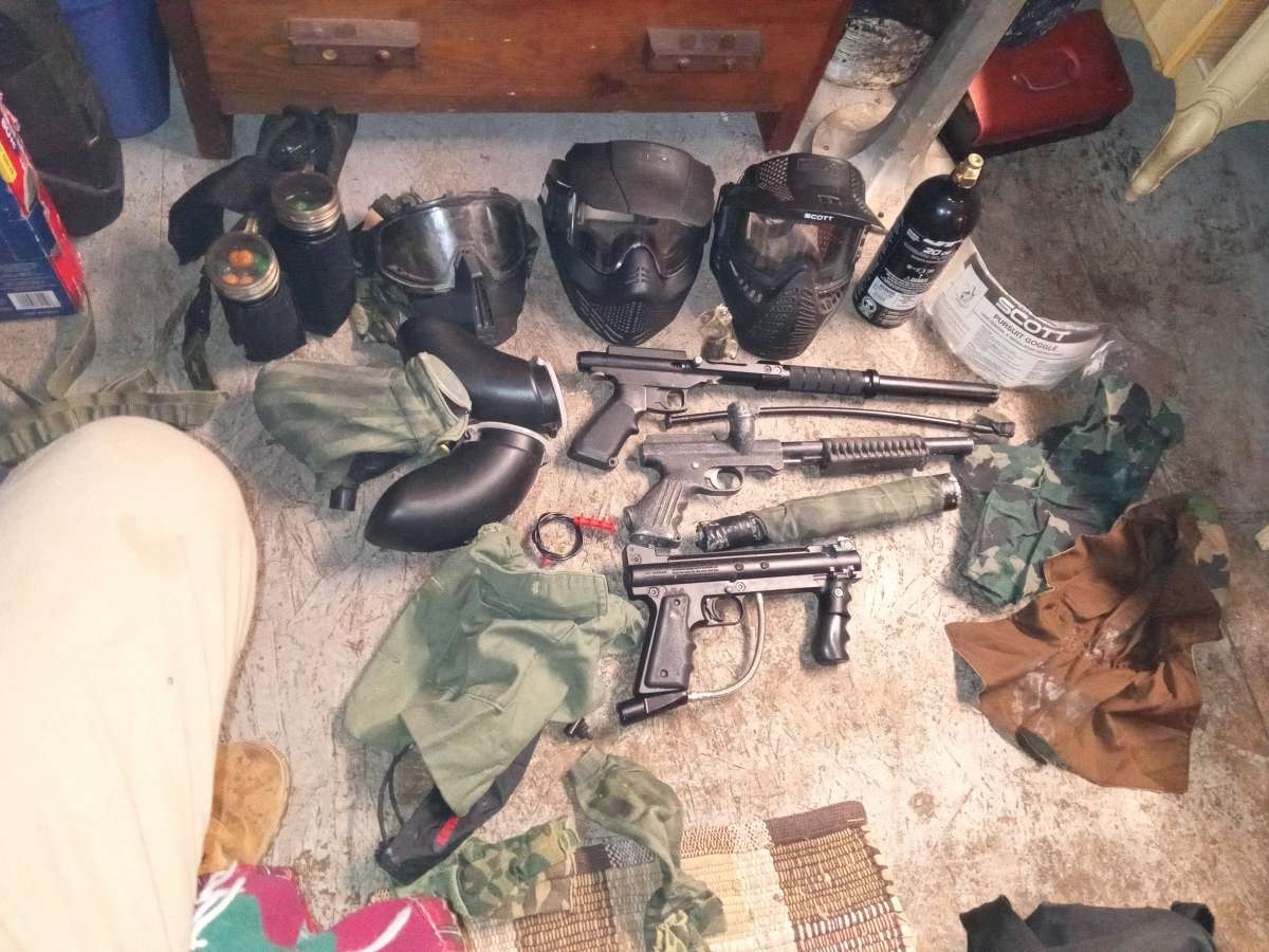 paintball set up for 4