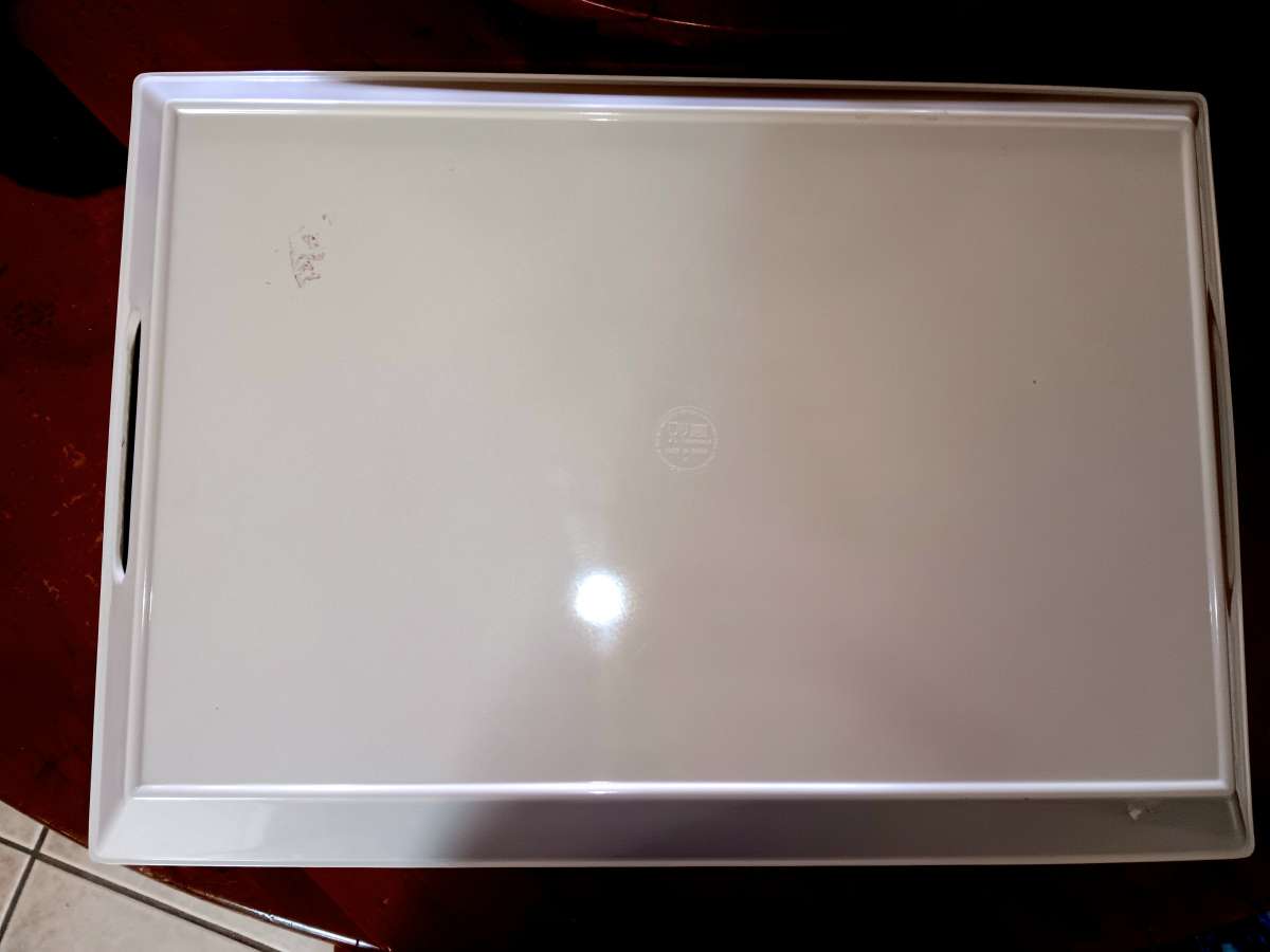 giant colorful hard plastic tray to bring to table