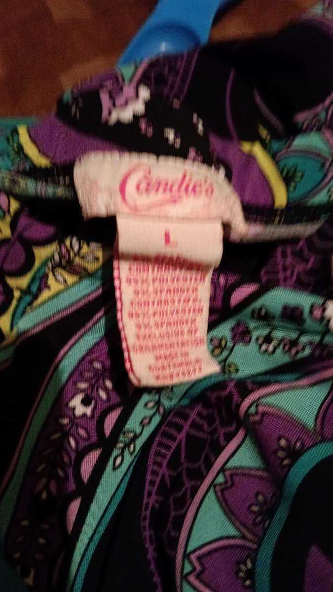 wild print halter top sundress of purples greens and blues