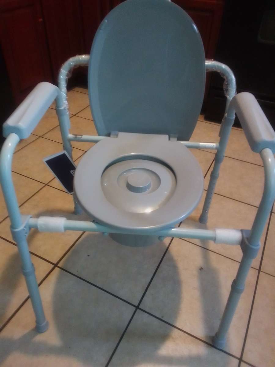 Drive portable folding Steel Commode New