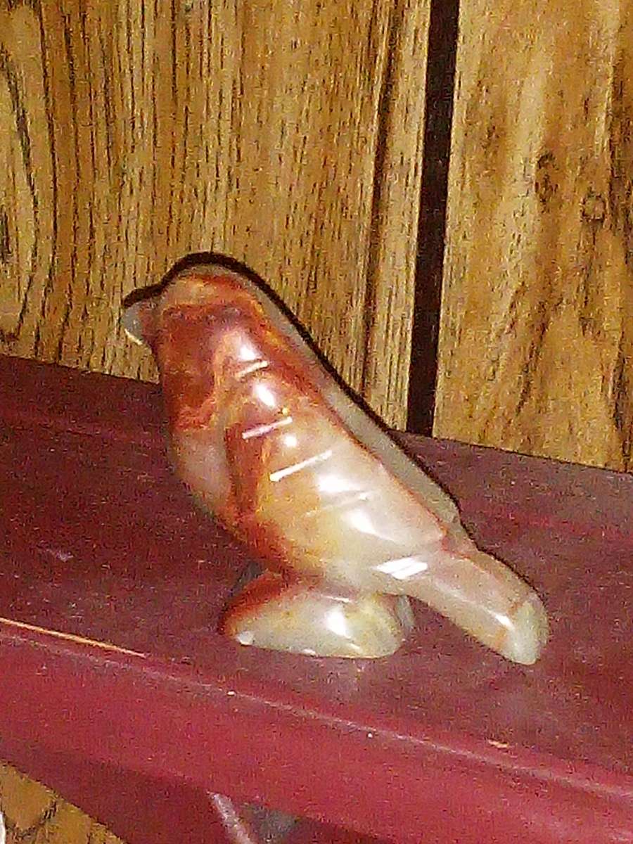 bird made of polished stone made in Pakistan