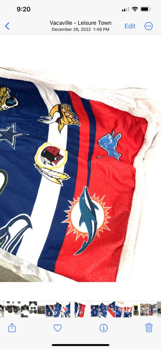 pre owned NFL team logo blanket