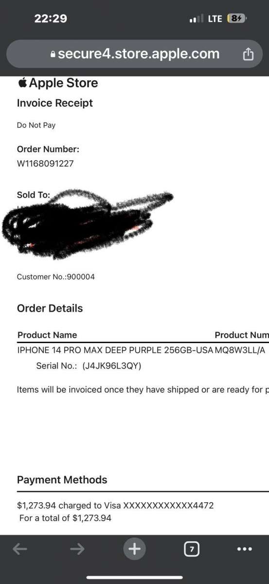 Apple iPhone 14 Pro Max  256GB  Deep Purple Unlocked