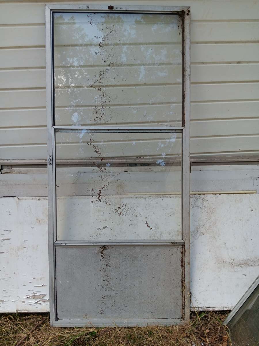 1 storm door and 2 windows