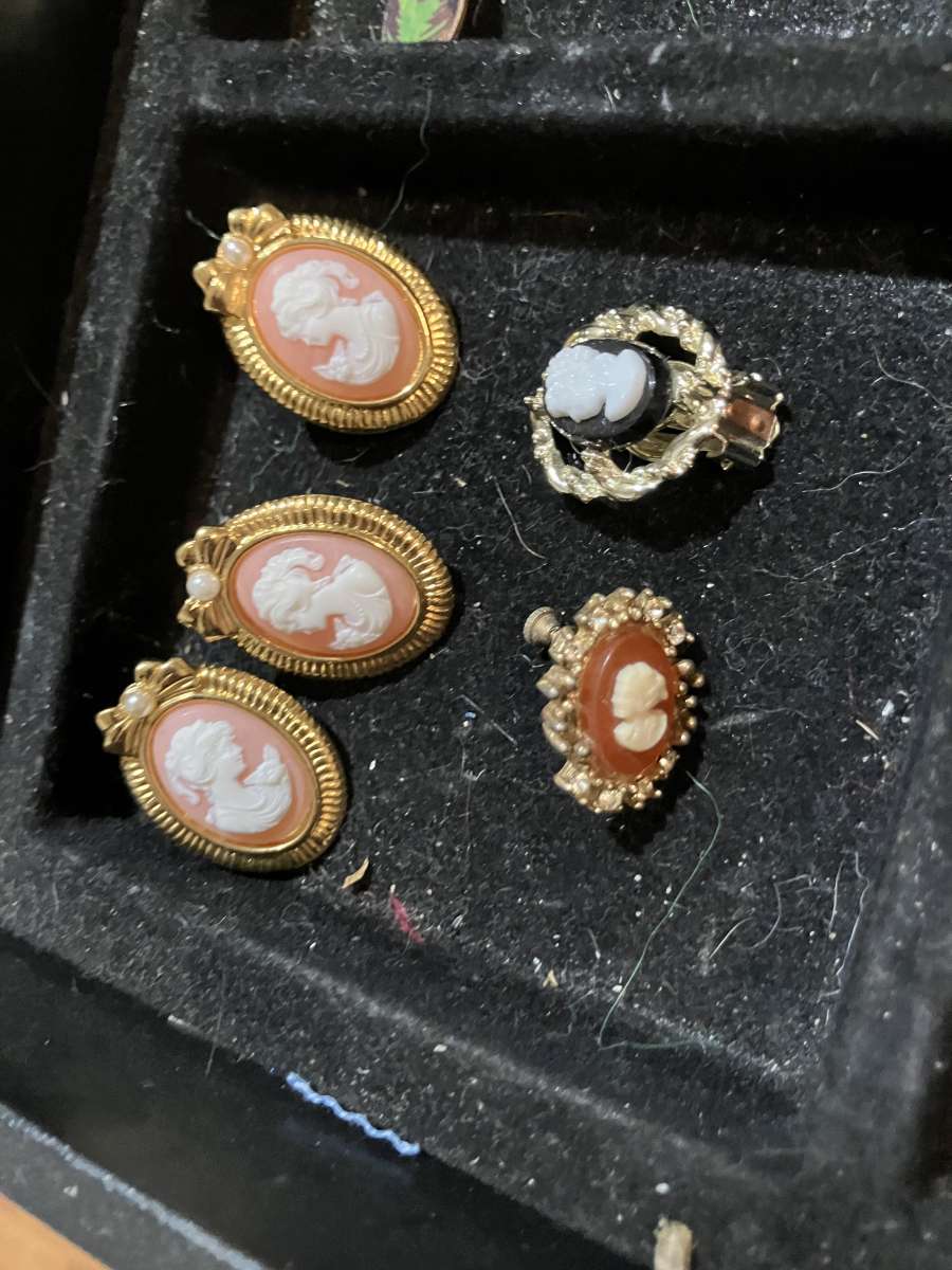 antique earring and pendant clips