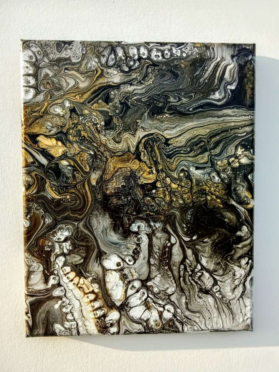 8 x 10 x 1 Acrylic Pour Painting
