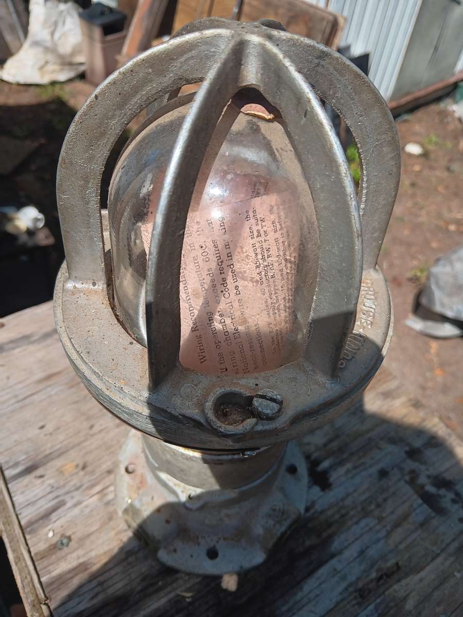 a rare electrical lighting fixture for hazardous conditions