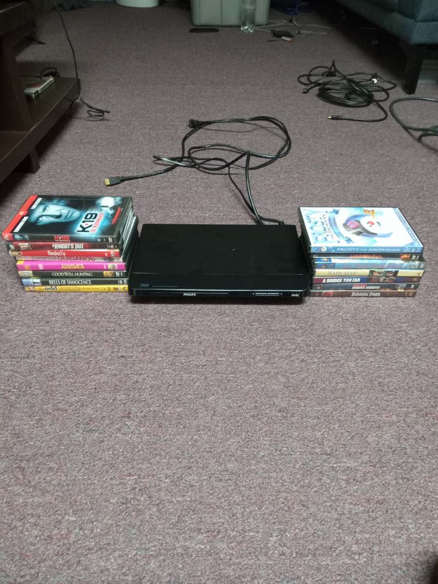 DVDS movies and BlurayDVD player with hookups