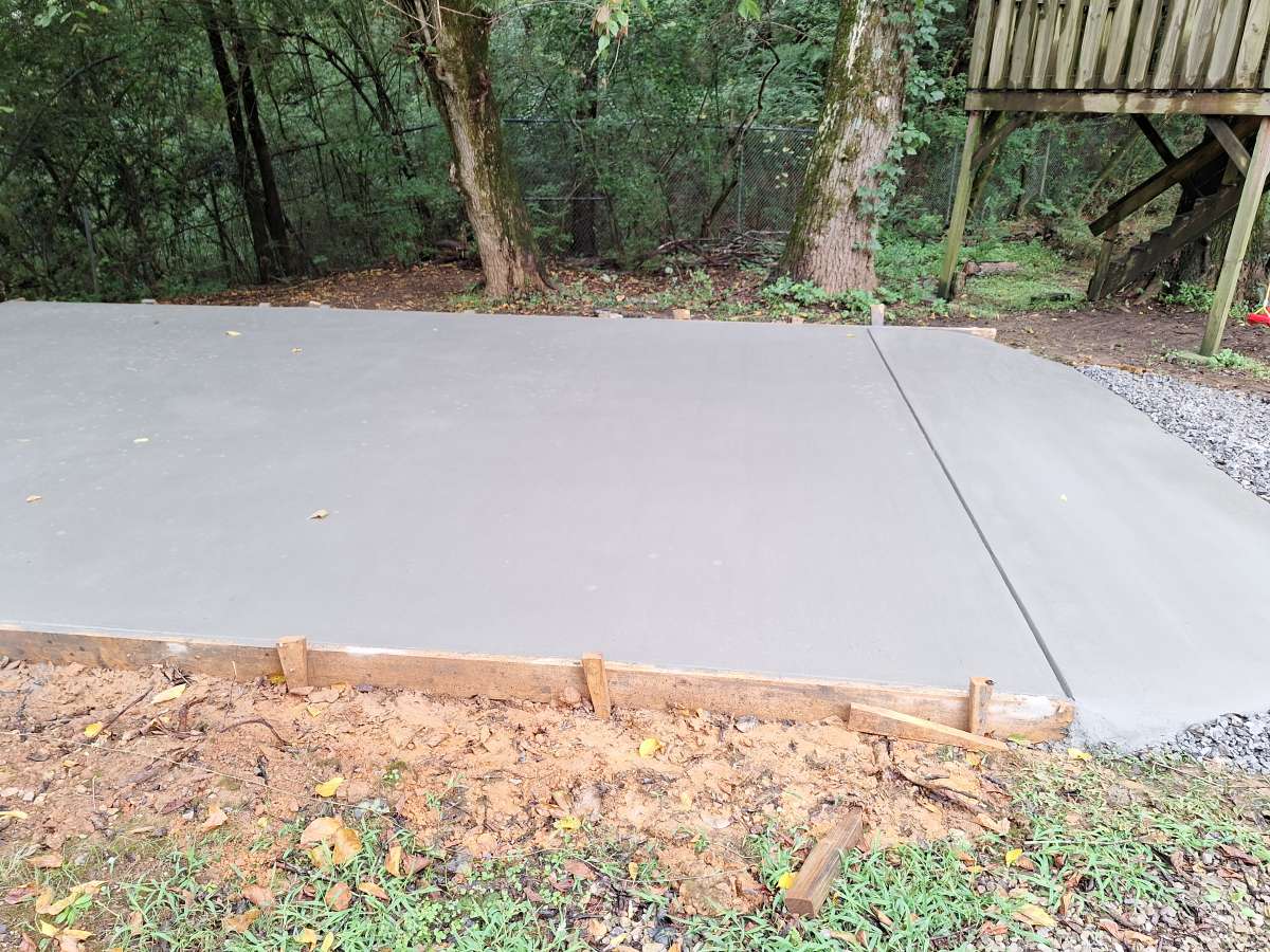 concrete pad