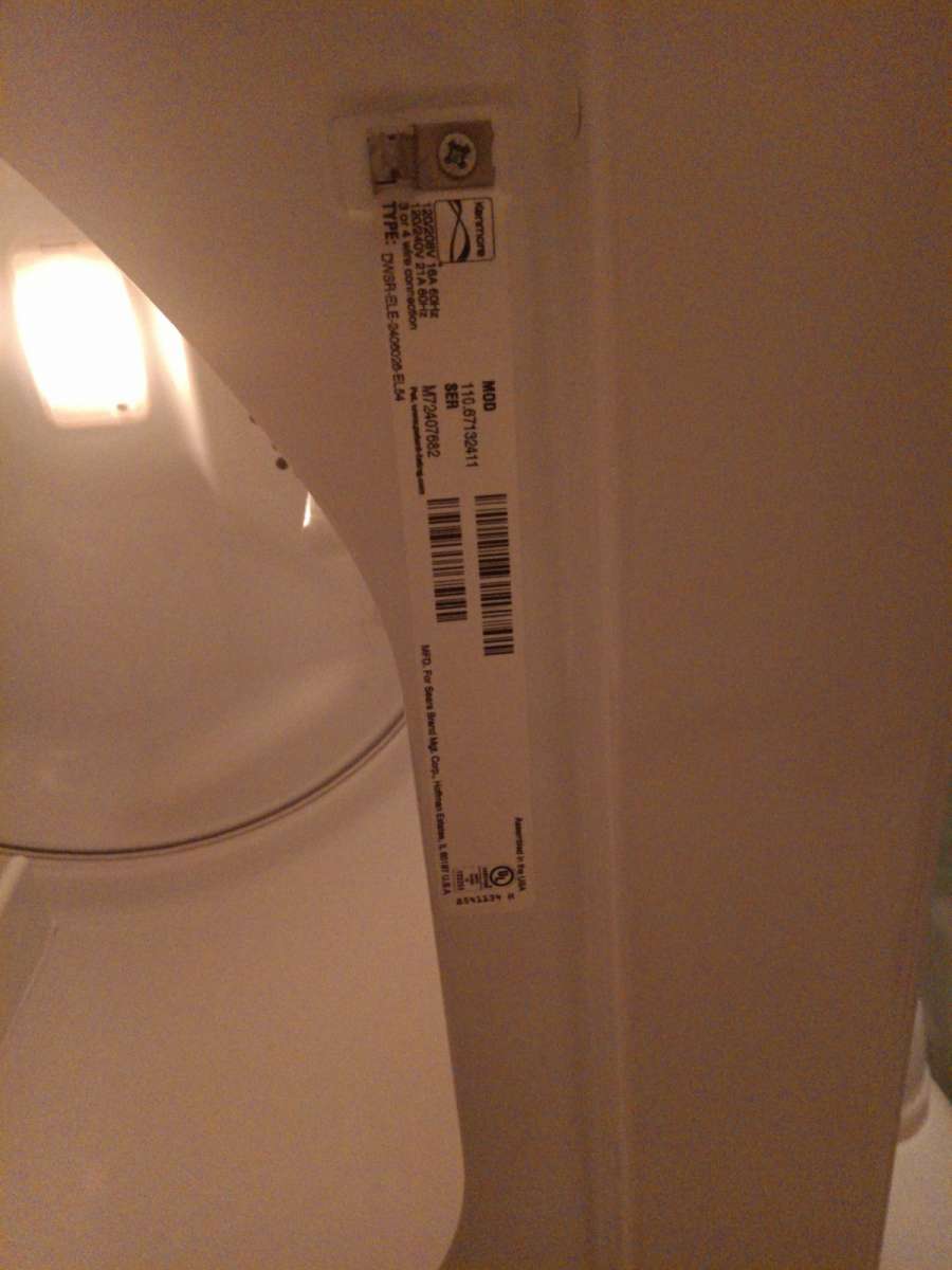 Kenmore Series 600s Dryer