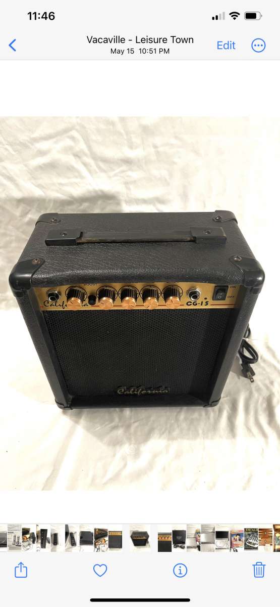 like new California brand amplifier with guitar chord