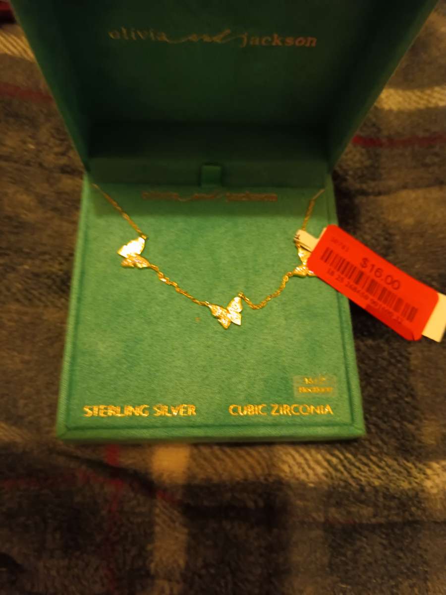 Sterling silver necklace butterflies