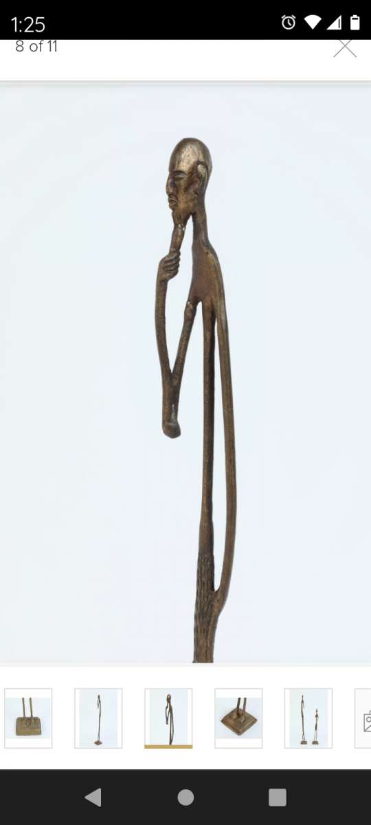 African bronze tall collection of 2 men made in India