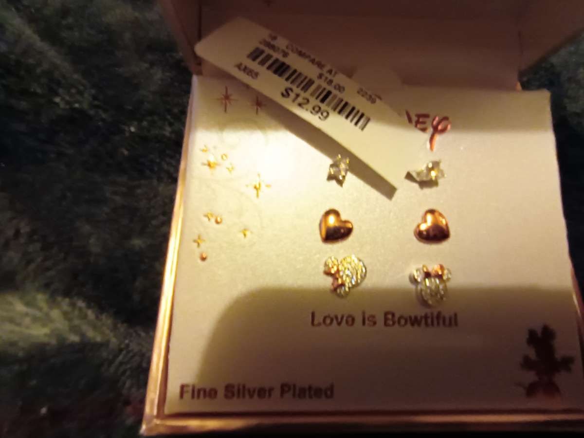 Disney earrings sterling silver