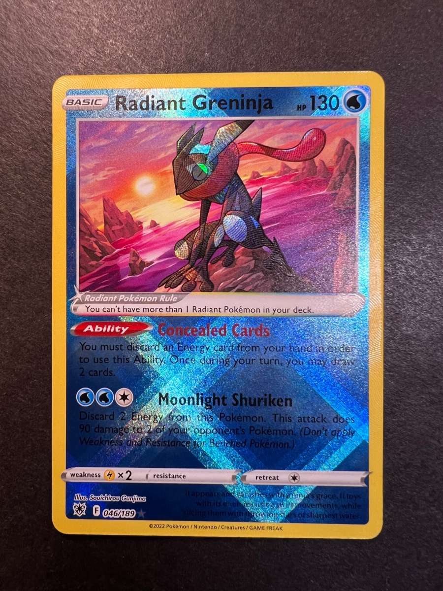 Radiant Greninja Holo rare Pokemon card mint condition