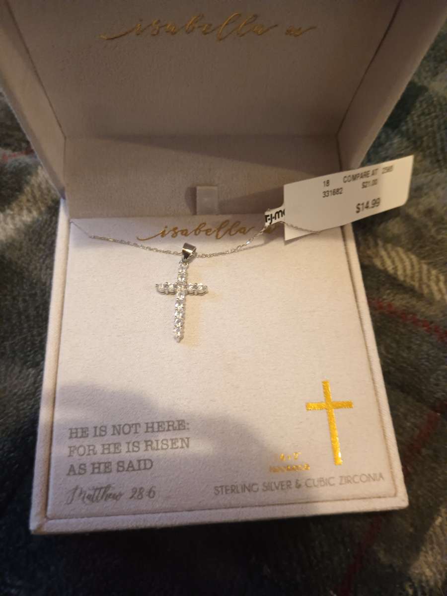Sterling silver cross necklace