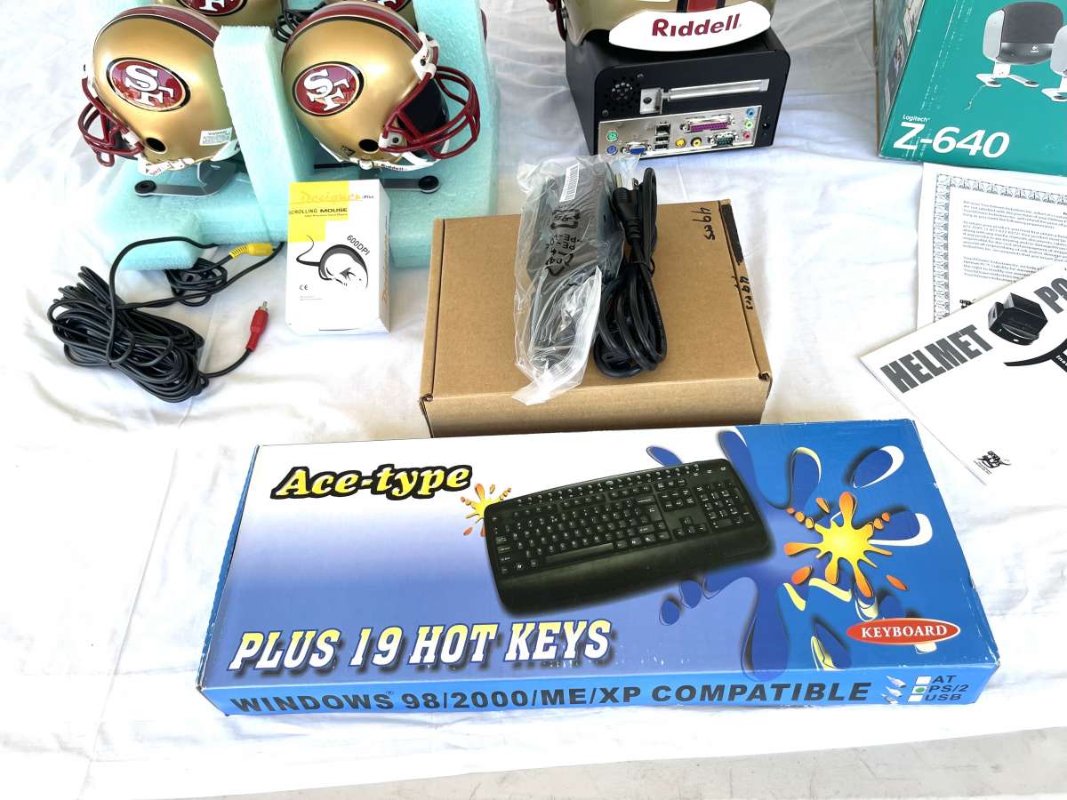 like new 49er Riddell touch down helmet PC computer