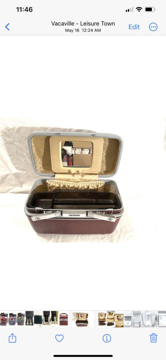 Mint  antique Samsonite make up hard case