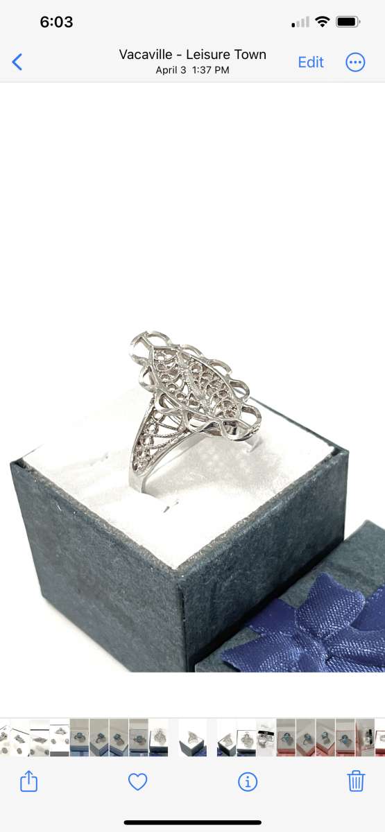 brand new solid silver fashion ring size 9