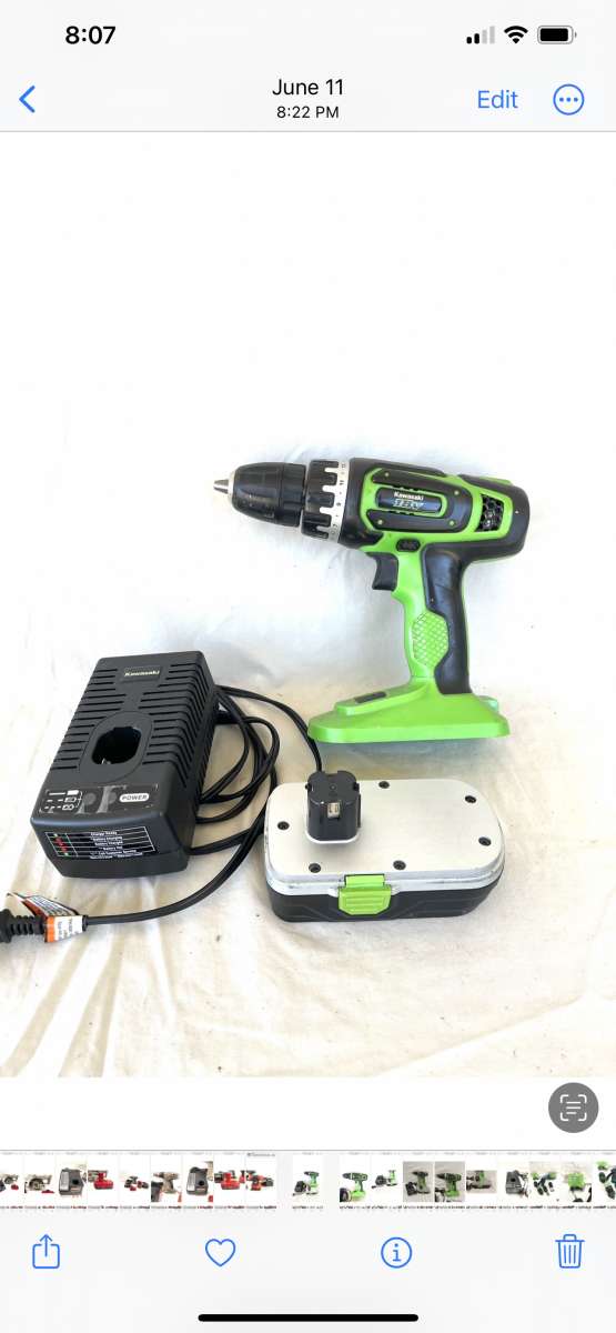Like new  hardly used Kawasaki 18 V tool set