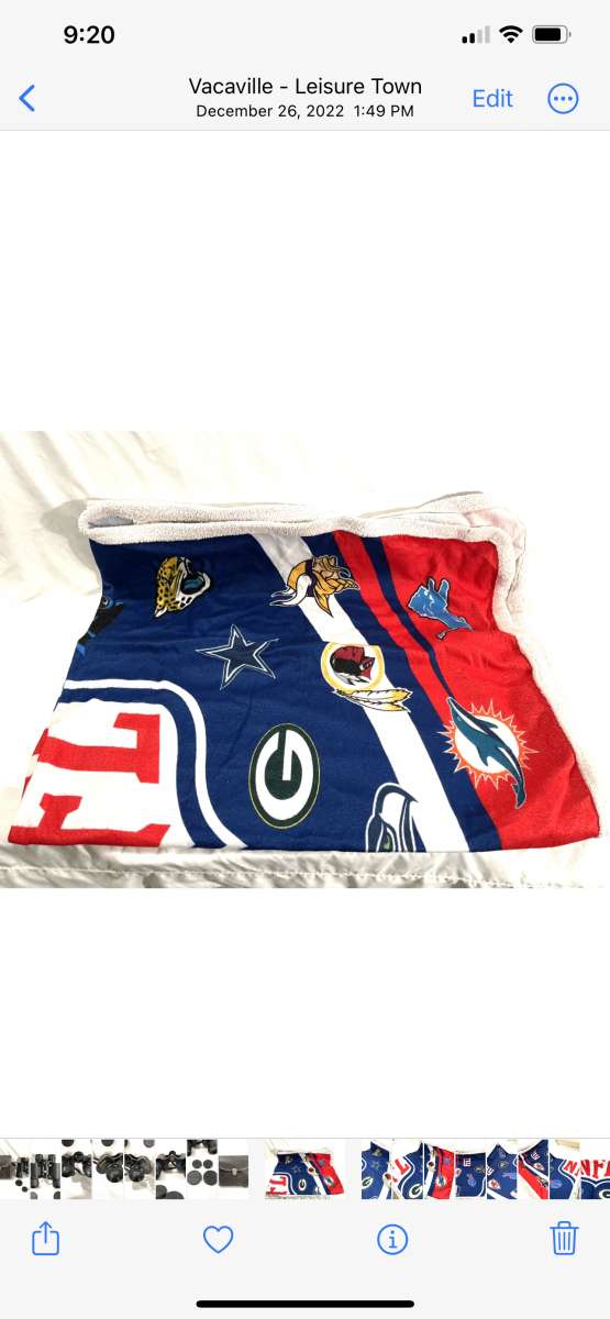 pre owned NFL team logo blanket
