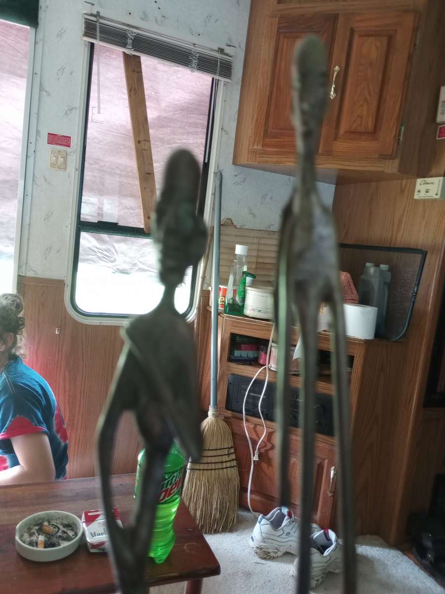 African bronze tall collection of 2 men made in India