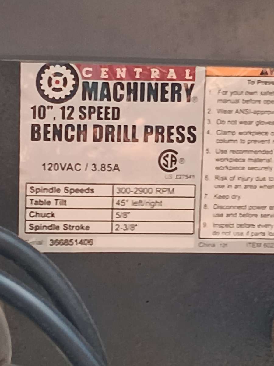 12 inch drill press