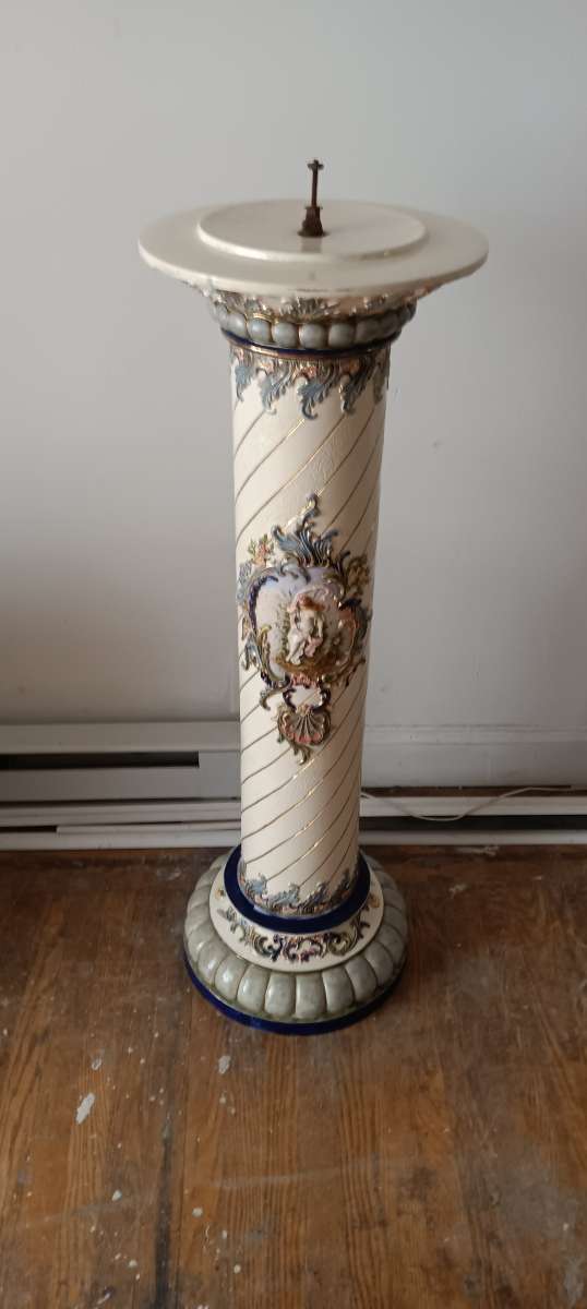 Vintage Italian ceramic pedestal
