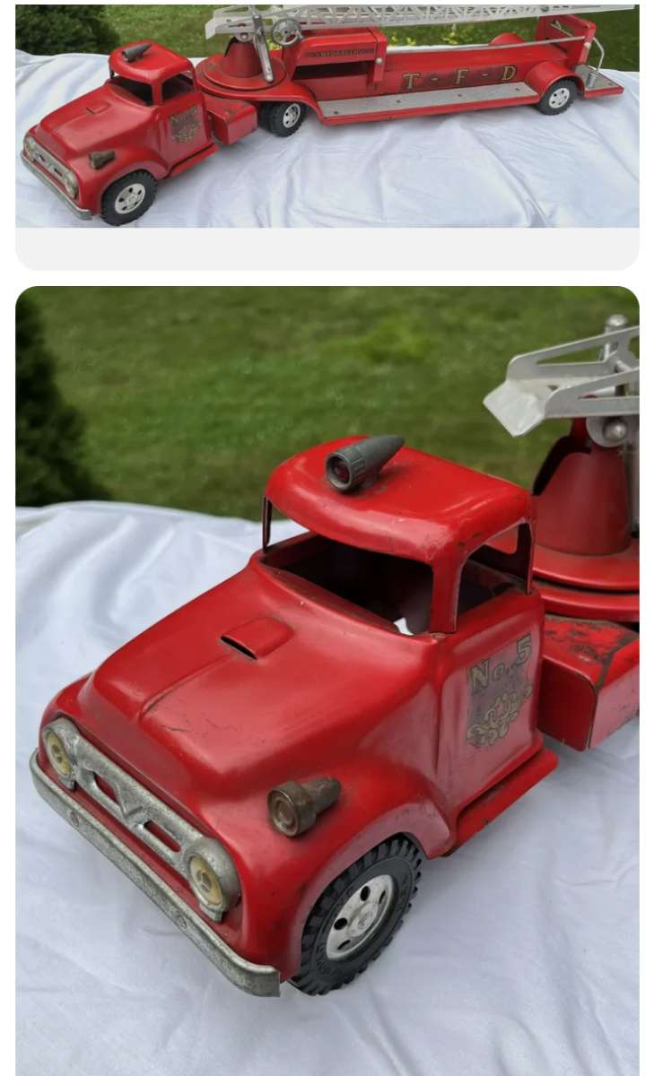 Old Vintage 1950s Tonk fire truck
