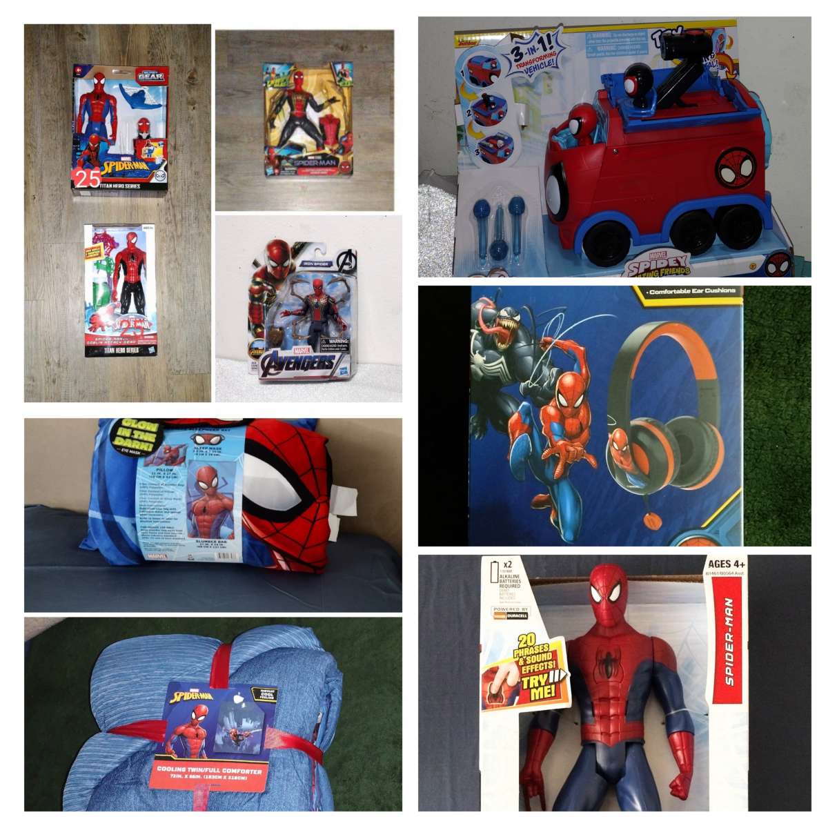 Marvel spiderman toys y accesory DIFFERENT PRICES