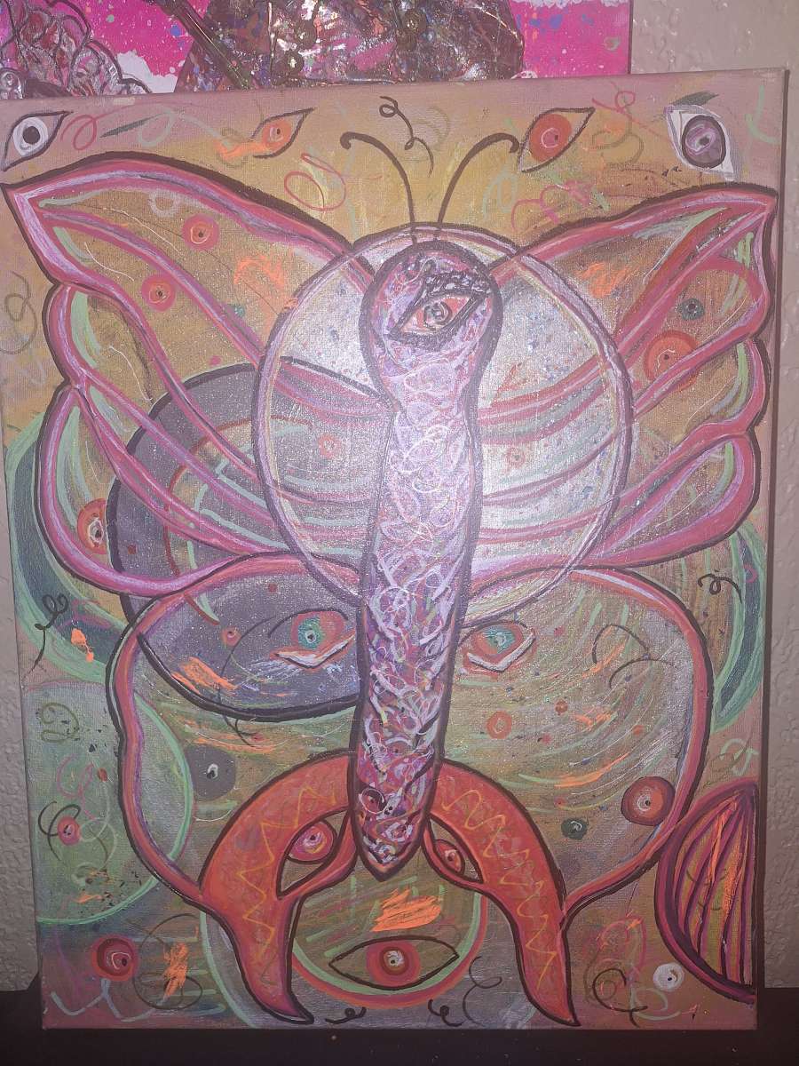 Abstract glow blacklist art canvas